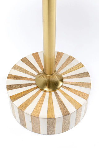 Sidobord Domero Cirque Guld/Vit L