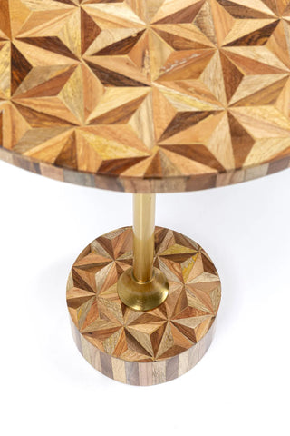 Side table Domero Geo Brown L