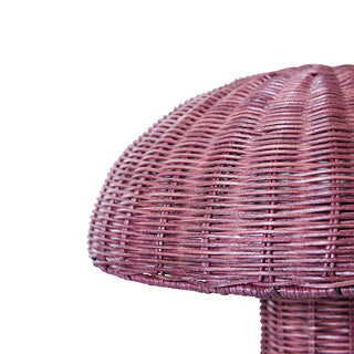 Bordslampa Rattan Burgundy